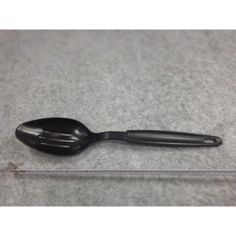 Vintage EKCO Black Slotted Plastic/Nylon Cooking/Serving Spoon Black 11